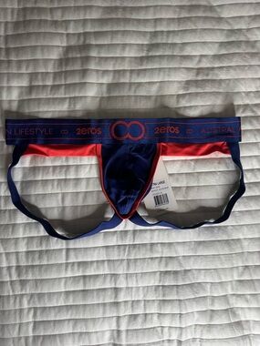 2EROS Men's Navy & Red Jockstrap - Performance Support